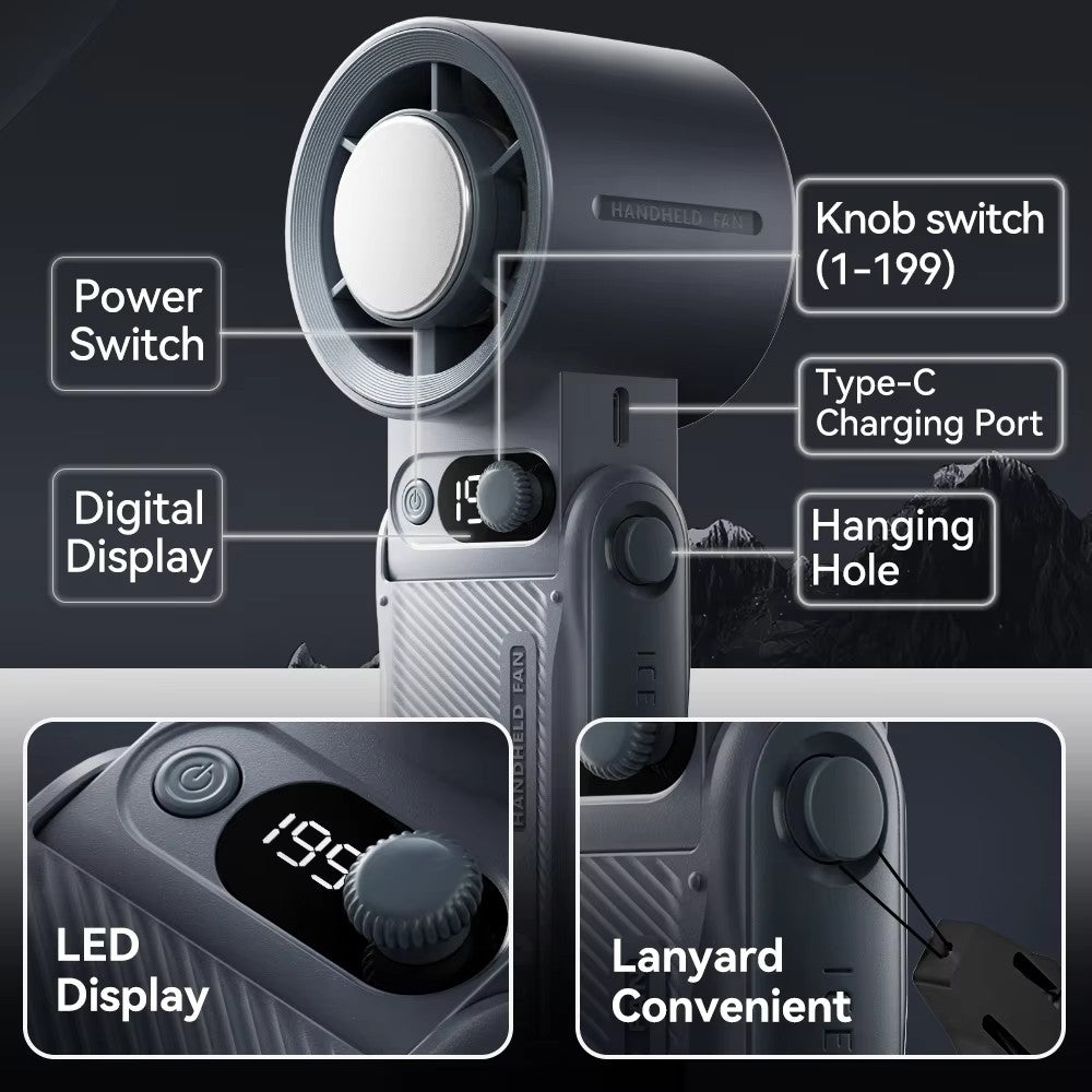 TurboFan Rechargeable Mini Cooling Fan
